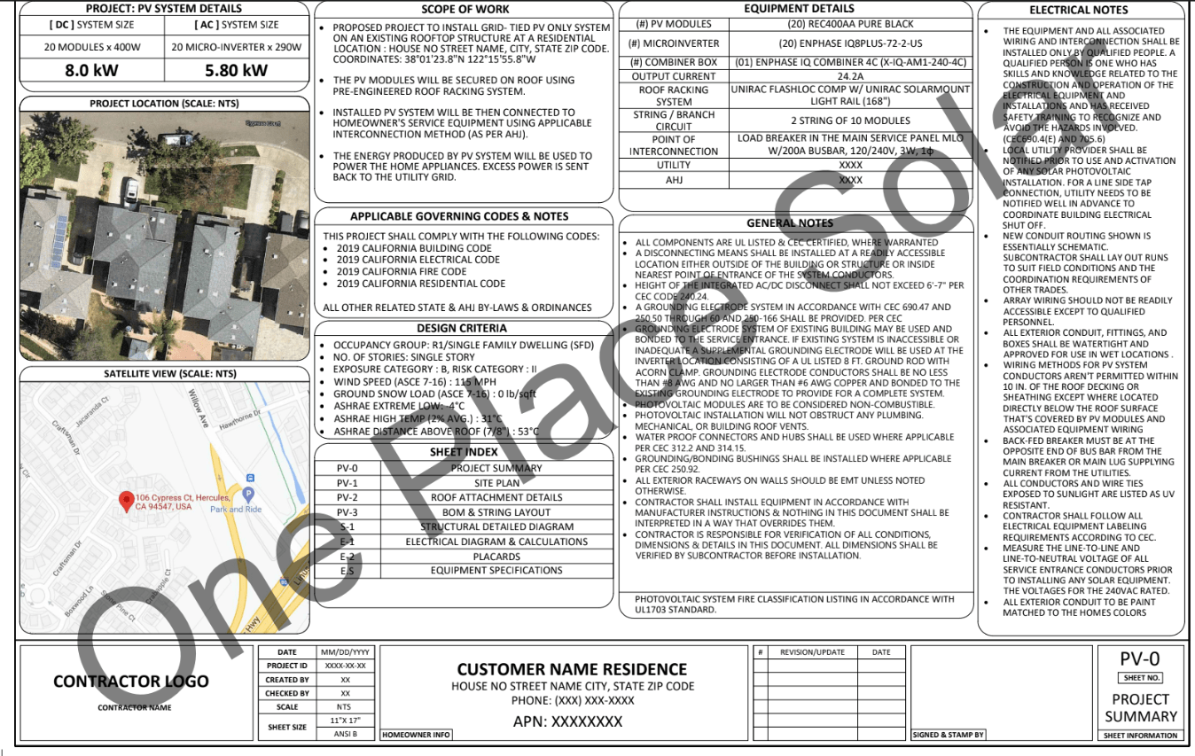 Solar Permit Design